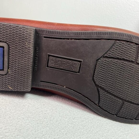 Giorgio Brutini Mens Size 11M Brown Leather Woven Slip On Tassel Loafers MCM Vib - Picture 7 of 10